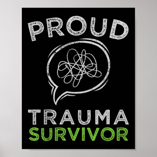 Trotse Trauma Survivor Trauma Therapie Geestelijke Poster (Voorkant)