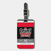 Trotse Trini Beyond De Bone Slang met vlag Bagagelabel (Voorkant verticaal)