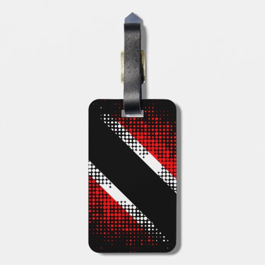 Trotse Trini Beyond De Bone Slang met vlag Bagagelabel (Achterkant verticaal)