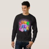 Trotse troost: liefde is liefde 3D Rainbow Sweatsh Trui (Voorkant volledig)