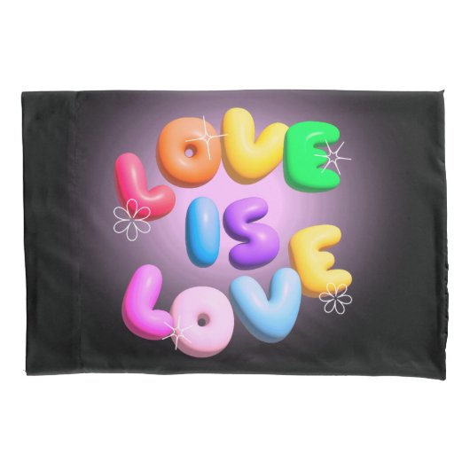 Trotse troost: liefde is liefde 3D regenboog Kussensloop (Voorkant-Links)