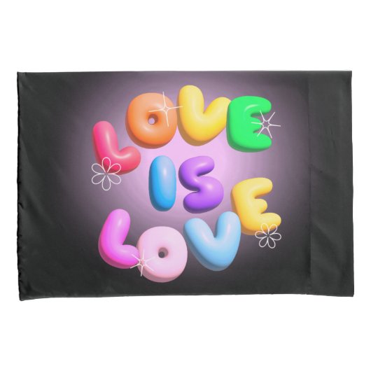 Trotse troost: liefde is liefde 3D regenboog Kussensloop (Voorkant-Rechts)