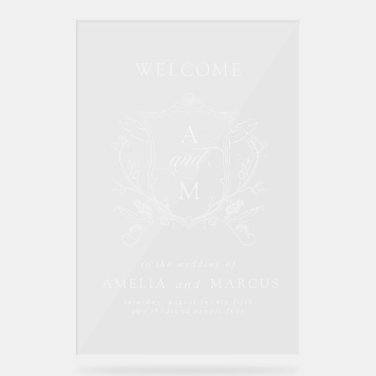 Trotse Trouw Welkom Acryl Bord (Voorkant)