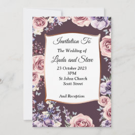 Trotse trouwkaart, rozen, koper kaart