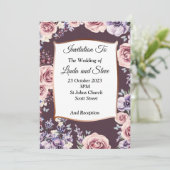 Trotse trouwkaart, rozen, koper kaart (Staand voorkant)