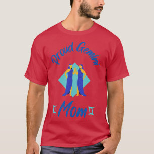 Trotse Tweeling Moeder Astrologie Dierenriem T-shirt