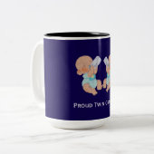 Trotse tweelingopa tweekleurige koffiemok (Voorkant links)