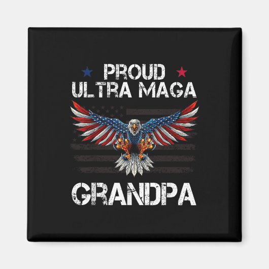 Trotse Ultra opa cadeaus voor opa Eagle USA FL Magneet (Voorkant)