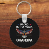 Trotse Ultra opa cadeaus voor opa Eagle USA FL Sleutelhanger (Voorkant)