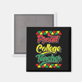 Trotse universiteitsdocent Black History Month Afr Magneet (Voorkant / Achterkant)