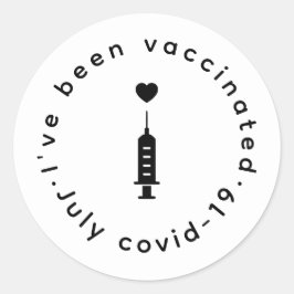 Trotse Vaccinatie Hart Naald Ontwerp Ronde Sticker