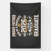 Trotse Vader Afgestudeerde Klas 2026 Spandoek (Verticaal)