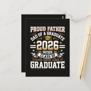 Trotse Vader Afgestudeerde Klas van 2026 Briefkaart