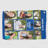 Trotse Vader Afstuderen Fotocollage Vaderdag Golfhanddoek (Horizontaal)