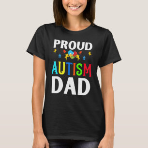 Trotse Vader Autisme Vader Papa Autistische Accept T-shirt