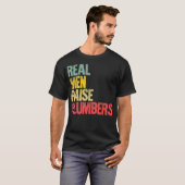 Trotse vader echte Mannen verhogen loodgieters T-shirt (Voorkant volledig)