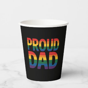 Trotse Vader Familie LGBTQ Gay Pride-bondgenoot Re Papieren Bekers