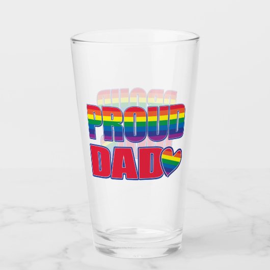 Trotse Vader Gay Pride Glas (Voorkant)