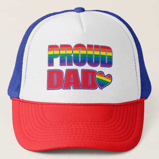 Trotse Vader Gay Pride Trucker Pet (Voorkant)
