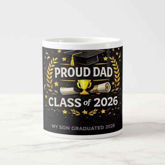 Trotse Vader – Klas van 2026 Grote Koffiekop (Voorkant)
