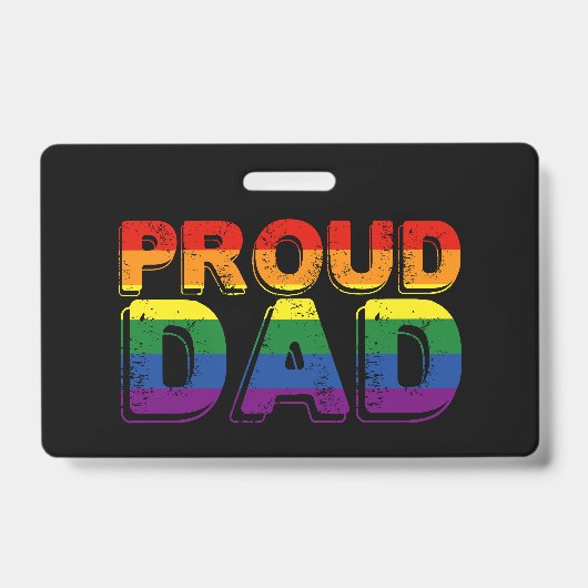 Trotse Vader LGBT Ouder Gay Pride Vader Badge (Voorzijde)
