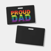 Trotse Vader LGBT Ouder Gay Pride Vader Badge (Voor- en achterkant)