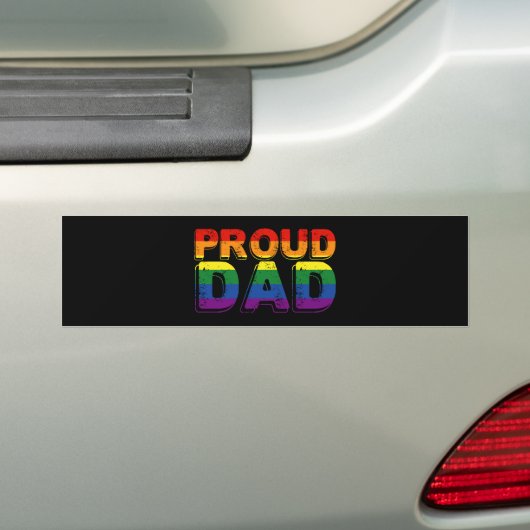 Trotse Vader LGBT Ouder Gay Pride Vader Bumpersticker (Op auto)