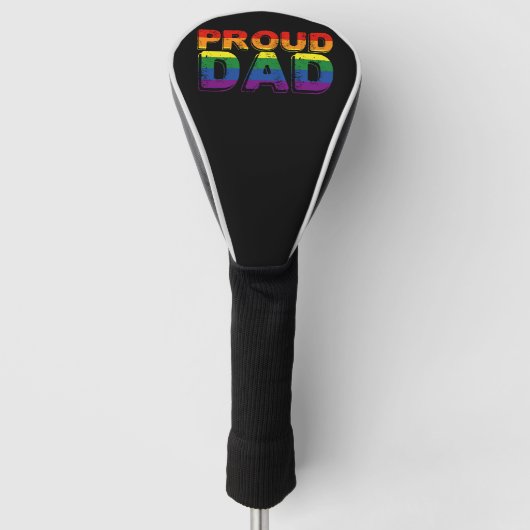 Trotse Vader LGBT Ouder Gay Pride Vader Golfheadcover (Voorkant)