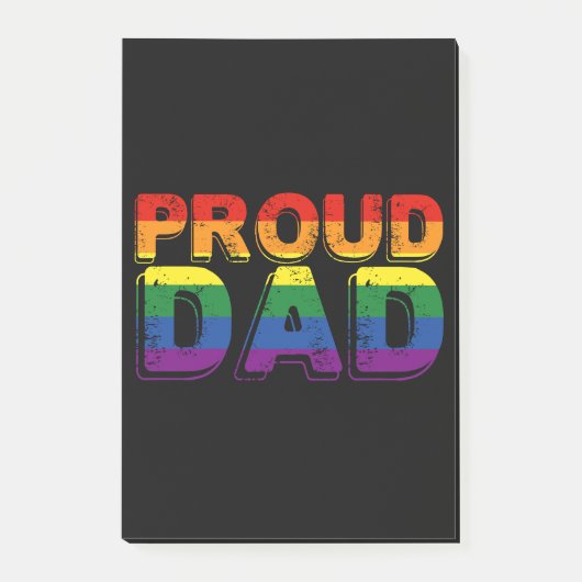 Trotse Vader LGBT Ouder Gay Pride Vader Post-it® Notes (Voorkant)