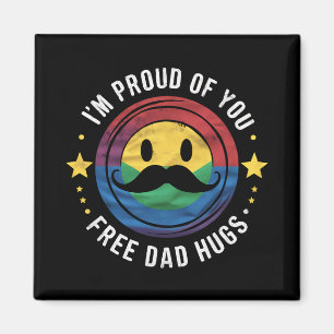 Trotse Vader Omhelzingen Gay Pride Bondgenoot LGBT Magneet