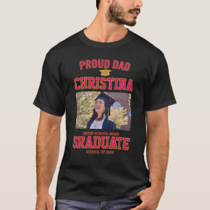 Trotse vader ouder van leerling van klas van 2025 t-shirt