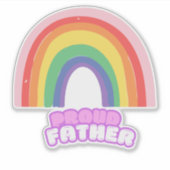 Trotse Vader Regenboog Vader Vaderdag  Sticker (Voorkant)