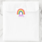 Trotse Vader Regenboog Vader Vaderdag Vierkante Sticker (Tas)