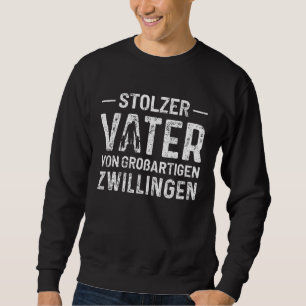 Trotse vader vader tweeling kinderen nakomelingen trui
