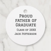Trotse vader van afstuderen klasse van 20XX voeg n Bedankjes Labels (Achterkant)