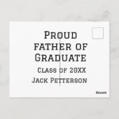 Trotse vader van afstuderen klasse van 20XX voeg n Briefkaart (Achterkant)