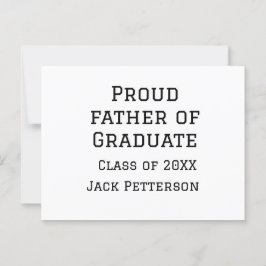Trotse vader van afstuderen klasse van 20XX voeg n Briefkaart