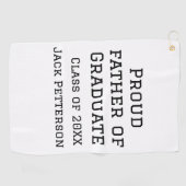 Trotse vader van afstuderen klasse van 20XX voeg n Golfhanddoek (Horizontaal)