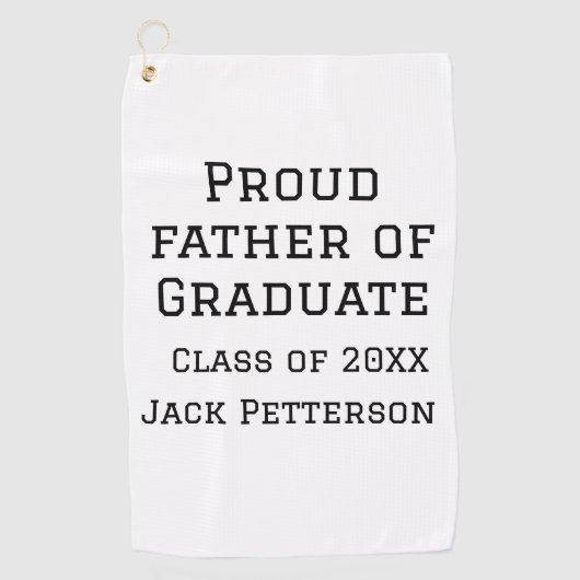 Trotse vader van afstuderen klasse van 20XX voeg n Golfhanddoek (Voorkant)