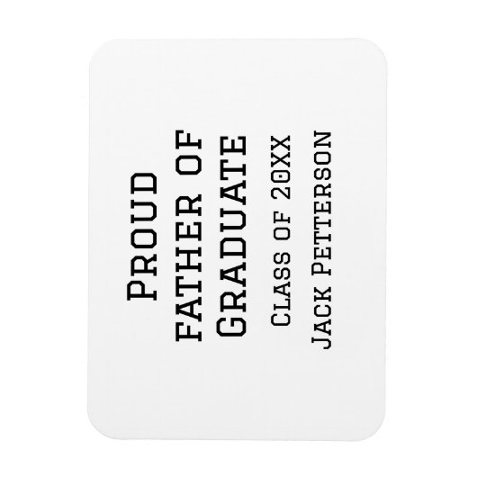 Trotse vader van afstuderen klasse van 20XX voeg n Magneet (Verticaal)