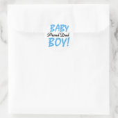 Trotse vader van Baby Boy Tshirts en geschenken Ronde Sticker (Tas)