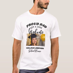 Trotse vader van een 2025 Afstuderen witte aangepa T-shirt