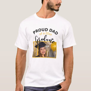 Trotse vader van een 2025 Afstuderen witte aangepa T-shirt