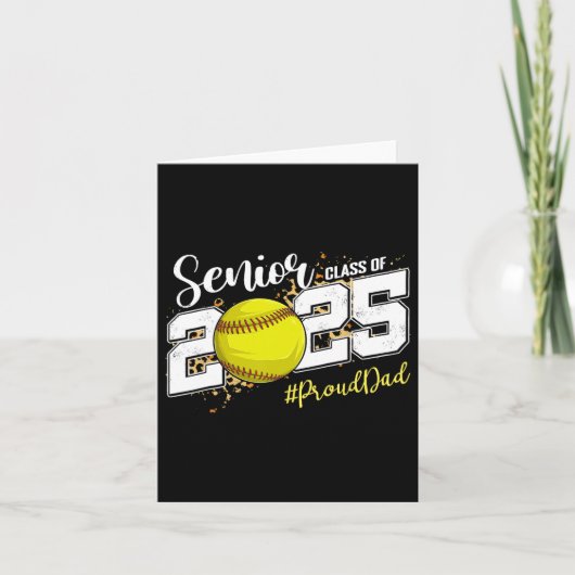 Trotse vader van een 2025 senior softll Afstuderen Kaart (Voorkant)
