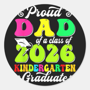 Trotse vader van een afgestudeerde senior uit de k ronde sticker