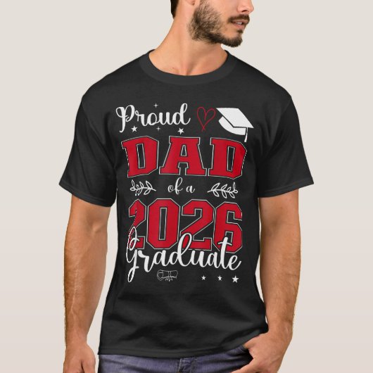Trotse Vader Van Een Afgestudeerde Van De Klas Van T-shirt (Voorkant)