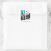 Trotse vader van een afgestudeerde vierkante sticker (Tas)