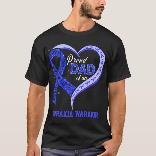 Trotse vader van een Apraxia krijger T-shirt (Voorkant)