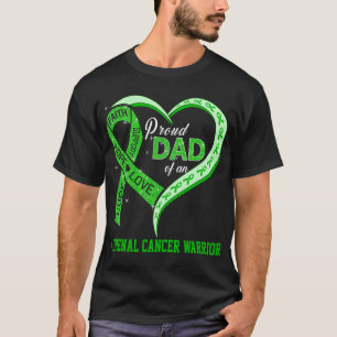Trotse vader van een bijnierkanker krijger t-shirt