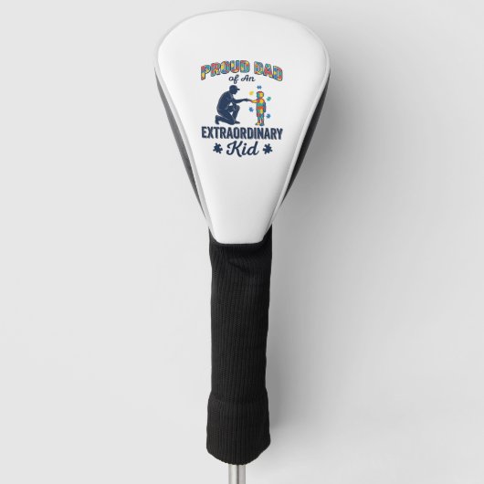 Trotse vader van een buitengewoon kind autisme vec golfheadcover (Voorkant)